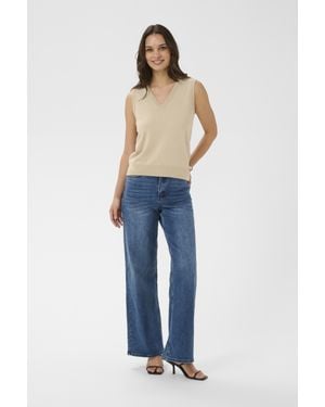 Kaffe Strickpullover Kalizza Strickpullover Regular Fit - Blau