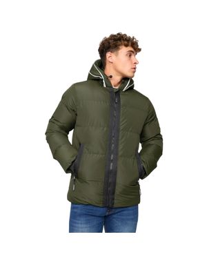 Crosshatch "Sandbox" Jacke Mit Kapuze Für Herren (Oliv) - Grün
