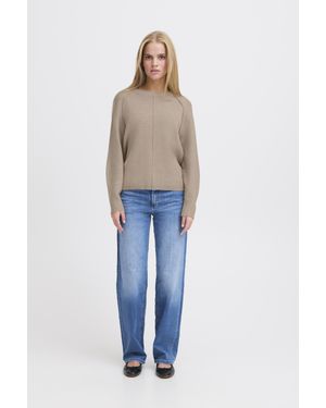 Ichi Strickpullover Ihballia Loose Fit - Blau