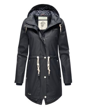Navahoo Damen Regenjacke Flower Of Ocean – Stylisch & Wasserdicht - Schwarz