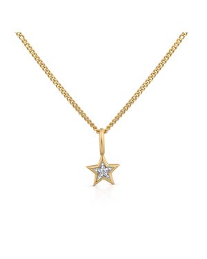 Orolino Halskette 585 Mit Stern-Motiv Und Brillant 0,005Ct - Mettallic