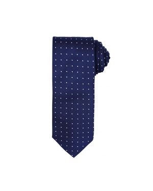 PREMIER Herren Krawatte Mit Kleinen Punkt-Muster (Marineblau Weiß)