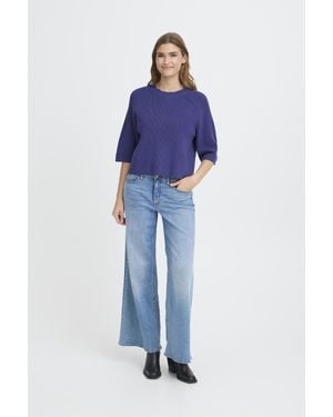 Ichi Halblange Ärmel Ihboston Halblange Ärmel Baggy Fit - Blau