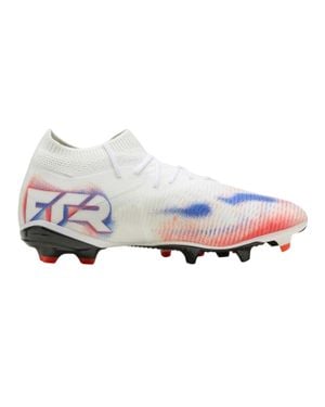 PUMA Damen Future 8 Match Snug Fit Kunstrasen-Fußballschuhe (Weiß/Schwarz/Rot) - Mehrfarbig