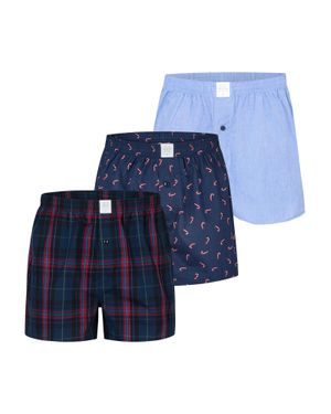M&G 1 Herren Retro Boxer Christmasretroshorts, Vintage Boxer, Klassische Boxer - Blau