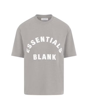 Blank Essentials T-Shirt Für Damen, Übergroßer Boyfriend (Legierung) - Grau