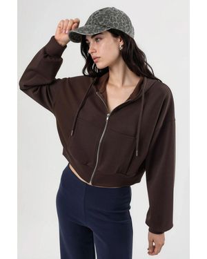Busem Kapuzenshirt Mit Reißverschluss - Schwarz