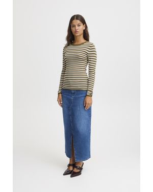 Ichi Strickpullover Ihdiane Regular Fit - Blau
