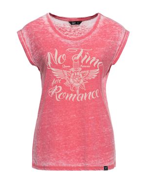 Queen Kerosin Damen T-Shirt No Time For Romance - Pink