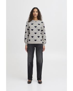 Ichi Strickpullover Ihbrielle Loose Fit - Mehrfarbig