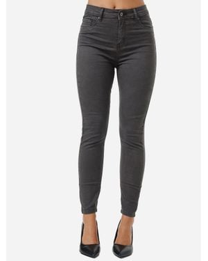 Tazzio Damen Skinny Fit High Rise Jeans - Grau