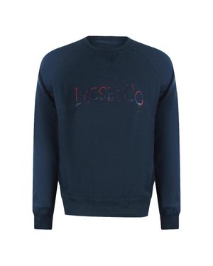 DIESEL "Total Eclipse" Sweatshirt Für Herren, Raglanärmel - Blau