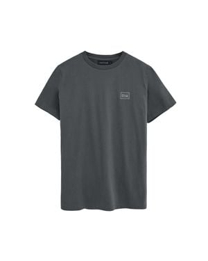 POLO CLUB T-Shirt Steingrau Im Straight Fit Mit Patch