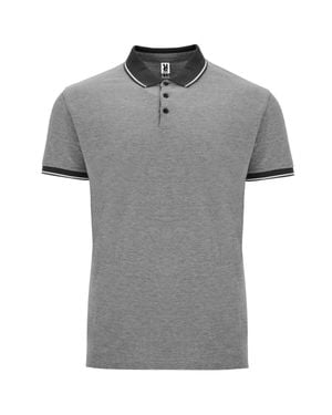 Roly "Bowie" Poloshirt Für Herren (Schwarze Melange) - Grau