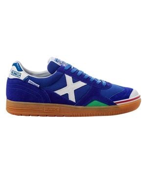 Munich "Gresca" Mit Unterschriften Hallenfußballschuhe Für Herren, Verstärkte Zehe /Weiß) - Blau