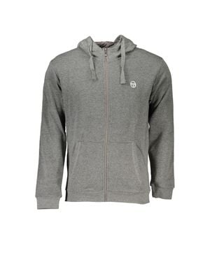 Sergio Tacchini Graue Baumwolle Herren Kapuzensweatshirt