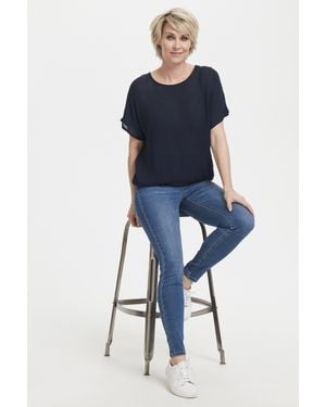 Kaffe Ärmellose Bluse Loose Fit Midnight Marine Dark - Blau