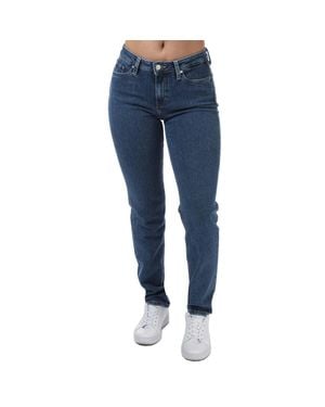Tommy Hilfiger Rome Mid Rise Straight Jeans Für Frauen Aus Denim - Blau