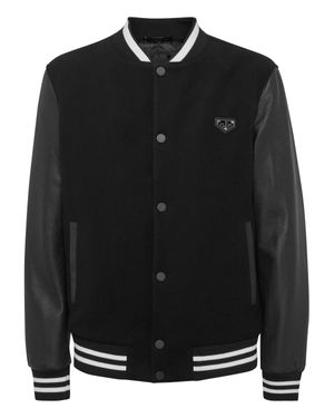 Philipp Plein Bomber Skull - Schwarz