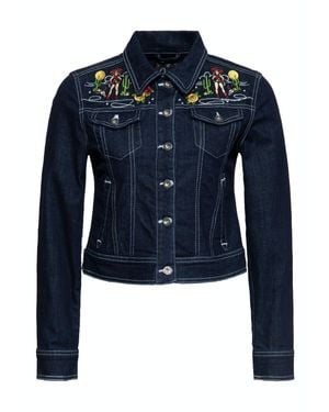 Queen Kerosin Damen Denim Jeansjacke Denim - Blau