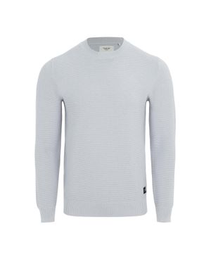 Firetrap Pullover Für Herren, Rundhalsausschnitt, Jerseyware (Hellgrau)