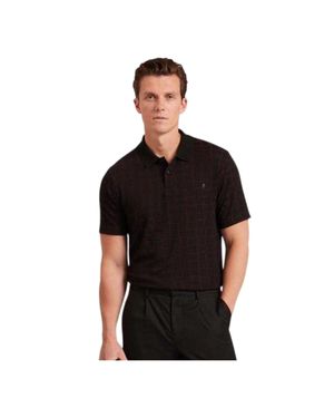 Ted Baker Poloshirt Für Herren, Mit Kragen, Jacquard - Schwarz