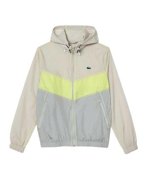 Lacoste Blousonjacke Für Herren, Durchgehender Reißverschluss /Gelb) - Grau