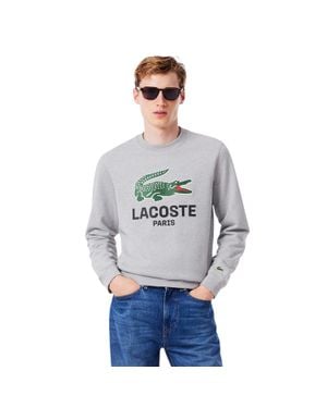 Lacoste Sweatshirt Für Herren, Baumwolle - Grau