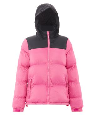 myMo Wattierte Steppjacke Damen Rosa Schwarz - Pink