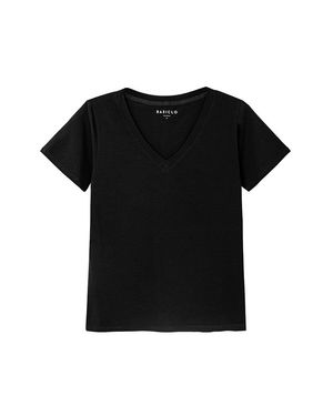 Basiclo V-Neck Premium T-Shirt - Schwarz