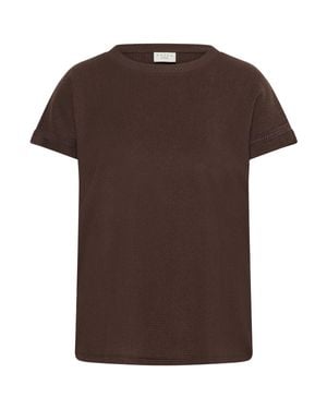Kaffe Kurzarm-Bluse Kckristin Kurzarm-Bluse Regular Fit - Braun