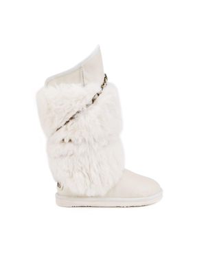 Australia Luxe Atilla Hohe Satinbluse Pale - Weiß