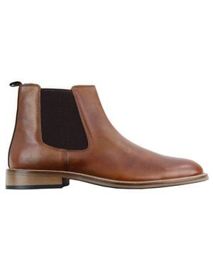 House Of Cavani Vintage-Händlerstiefel Aus Braunem Leder Für Herren - Schwarz