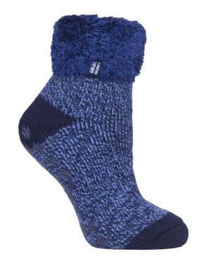 Heat Holders Kinder Fuzzy Bett Socken - Blau
