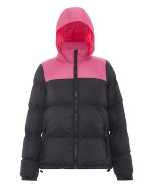 myMo Wattierte Steppjacke Damen Schwarz Rosa
