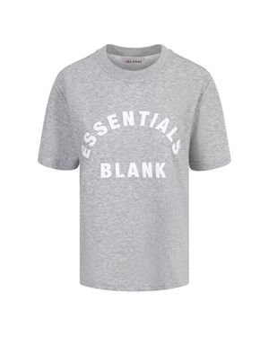 Blank Essentials T-Shirt Für Damen, Übergroßer Boyfriend (Grau Meliert Meliert)