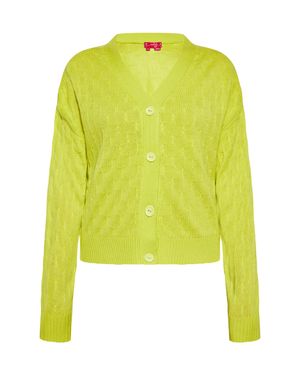 myMo Strickjacke Frauen Limone - Gelb