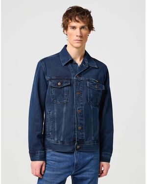 Wrangler Authentic Jacket Coalblue Stone - Blau