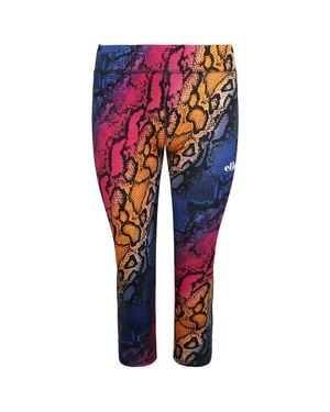 Ellesse Massima Damen-Capri-Leggings, Mehrfarbig - Rot