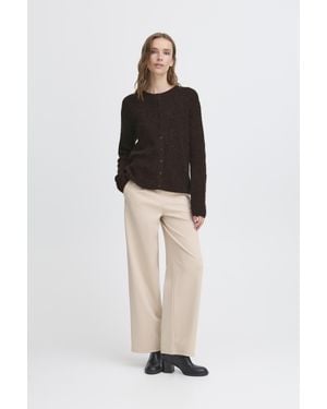 Ichi Langarm Ihkamara Strickjacke Loose Fit - Schwarz