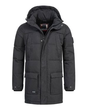 Alessandro Salvarini Herren Winterjacke As-458 – Klassischer Parka Mit Fleecefutter & Abnehmbarer Kapuze - Schwarz