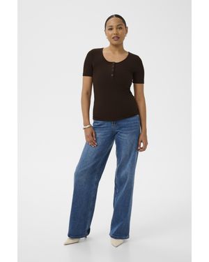 Kaffe T-Shirt Kaamy T-Shirt Slim Fit - Blau