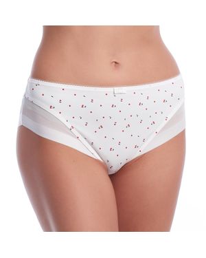 DIM Großzügiger Slip Mit Tüll D0A63 Für Damen - Weiß