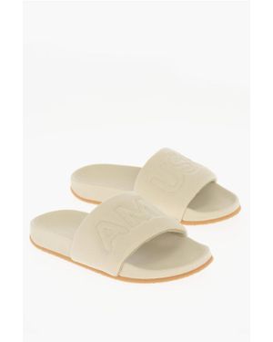 Ambush Einfarbige Leder-Slides - Natur