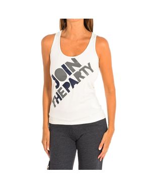 Zumba Frauen Rundhalsausschnitt Ärmelloses T-Shirt Z1T00360 - Weiß