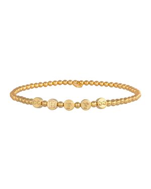 Caï Stretch-Armband 925/- Sterling Silber Vergoldet Bff - Mettallic