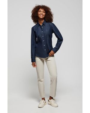 POLO CLUB Denimhemd Slim Fit Mit Rigby Go Stickerei - Blau