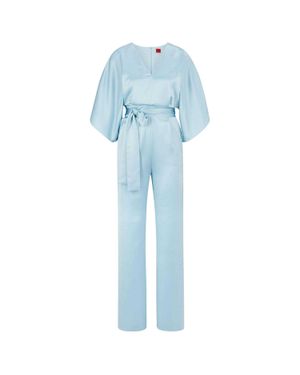 BOSS "Kalaisa-1" Jumpsuit Für Damen, Kimonoärmel (Hellblau)