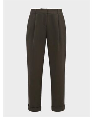 Rivus Locker Geschnittene Hose Mit Plissierter Vorderseite Und Doppelten Beinen - Grau