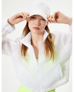 Koton Blazer Straight Mit Netz Blazer - Weiß